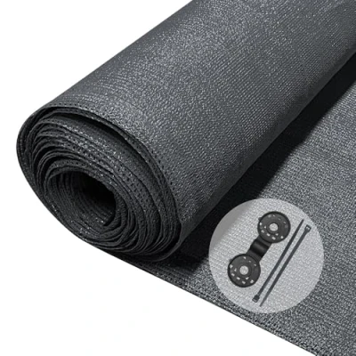 Image de vounot Brise Vue Occultant en HDPE avec Attaches et Clips de Fixation Protection Rayons UV Résistant aux Déchirures au Vent pour Jardin Balcon 150g/m² 1x20m Anthracite