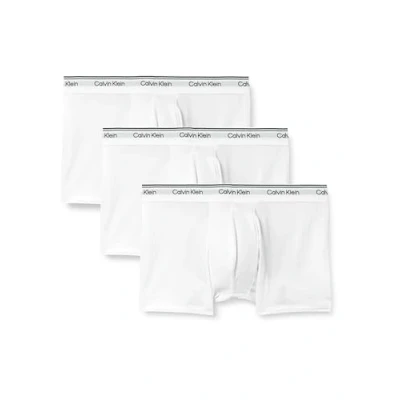 Image de Calvin Klein Low Rise Trunk 3Pk 000Np2765A Coffre Taille Basse, White (White), S Homme