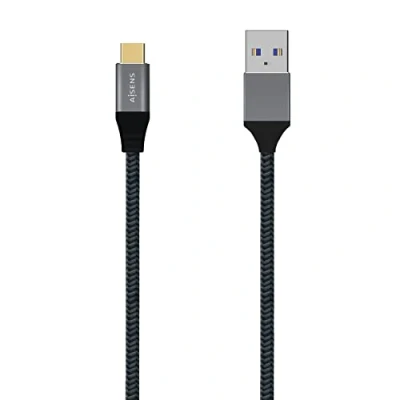 Image de Aisens Câble USB 3.1 GEN2 Aluminium 10GBPS 3A TYPEUSB C/MA/M 1.0M Couleur Gris Neuf