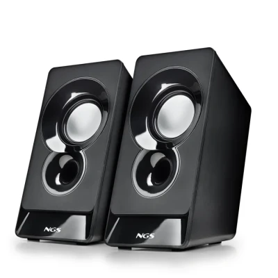 Image de NGS SB210 Enceintes Stéréo 12 W PC, Alimentées par USB, Entrée Jack 3,5 mm, Son Clair et Surround, Contrôle du Volume, Design Compact, Plug &amp; Play, Compatibles avec Les Ordinateurs Portables