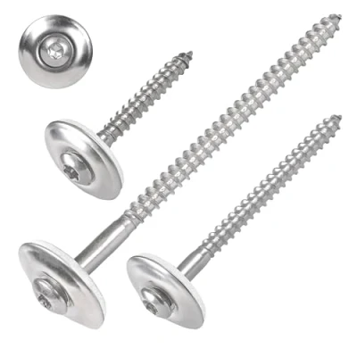 Image de SCREW REBEL TX20 Lot de 100 vis distribution 4,5 x 50 mm en acier inoxydable A2 avec disque d&#039;étanchéité EPDM Ø 20