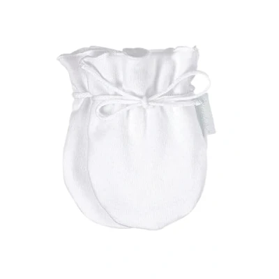 Image de Sterntaler Moufles Anti Griffures pour Bébé en Jersey, Âge: 0 6 Mois, Taille: 0, Blanc