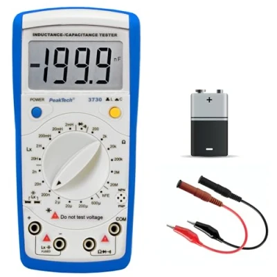Image de Peak Tech RLC Mètre inductance 20H Capacité 200μf Résistance 20 mω, 1 pièce, P 3730