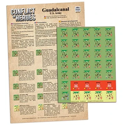 Image de Academy Games Conflict of Heroes Guadalcanal Army Expansion Board Game Ages 14 and Up 2 4 Players English Version