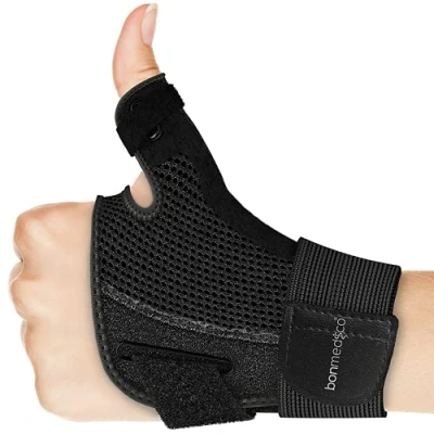 Image de bonmedico Orthèse de pouce flexible Forte, pour articulation du pouce, noir