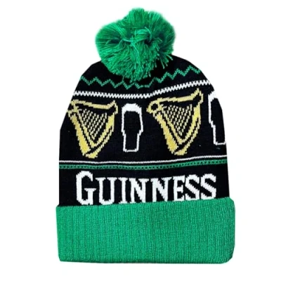 Image de Guinness Bonnet à pompon Vert/noir, Vert, taille unique