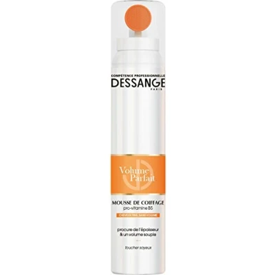 Image de DESSANGE Mousse Coiffante Volume Parfait Formule Enrichie En Pro Vitamine B5 Procure De L&#039;Épaisseur &amp; Souple Toucher Soyeux Cheveux Fins, Sans 200 ml