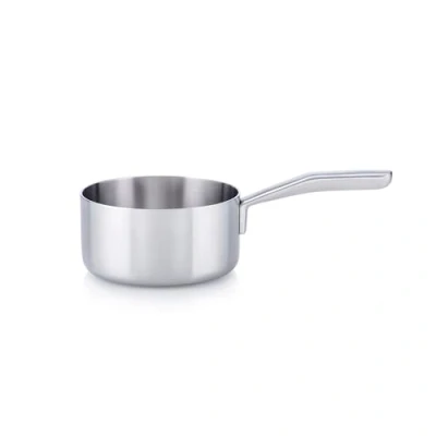Image de MasterPRO Alessi Bones Casserole de 16 cm Fabriquée en Acier Inoxydable Finition Intérieure et Extérieure Mate Corps Droit Poignée Longue Fonte Creuse Soudée Convient pour Induction