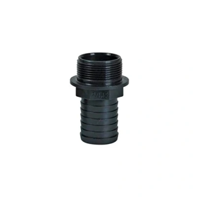 Image de Ribimex PRRAC112X40 Raccord rainuré, plastique, M, 1&quot; 1/2/40, noir, 9 x 6 cm