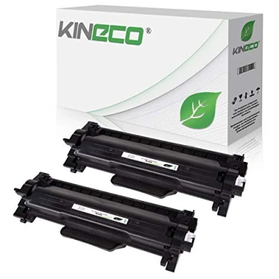 Image de Kineco 2 TN2420 TN2410 Toners de compatibles pour Brother HL L2350DW L2370DN L2375DW L2310D MFC L2710DW Pack Double 2X 3.000 Pages