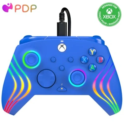 Image de PDP Xbox Afterglow Wave Wired Controller Blue