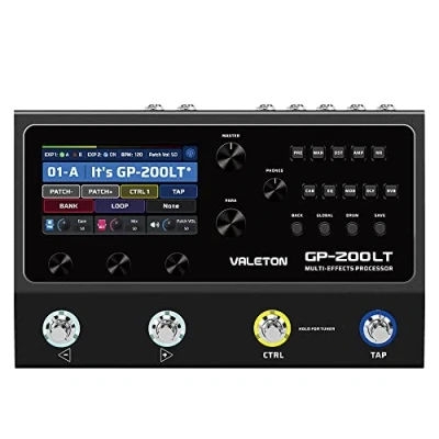 Image de Valeton Pédale de Guitare Processeur multi effets Modélisation d&#039;amplis basse Simulation d&#039;enceintes IR avec boucle d&#039;effet MIDI I/O d&#039;expression Stéréo OTG Interface audio USB GP 200LT