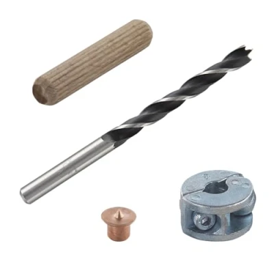 Image de wolfcraft 2917000 Kit d&#039;Assemblage par Tourillons Réalisation d&#039;Assemblages Bois Chevillés Diamètre 8 mm