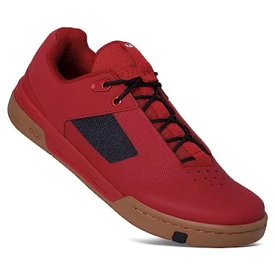 Image de Crank Brothers Mixte Dentelle Tampon Chaussures de Cyclisme, Caoutchouc Noir Rouge, 43.5 EU