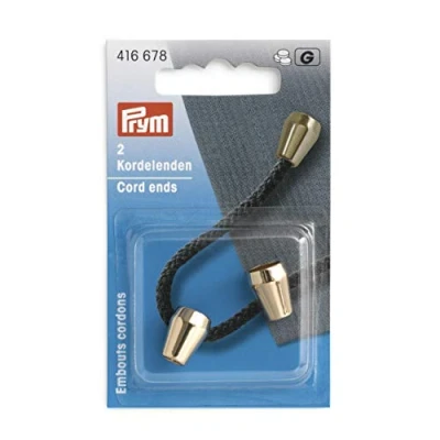 Image de Prym 416678 1 Embouts de Cordon, Métal, Or Neuf, 10 x 13 mm