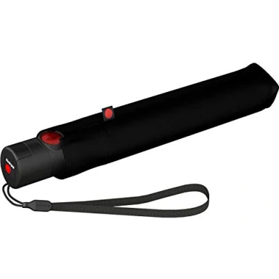 Image de Knirps Parapluie de Poche Ultra U.200 Medium Duomatic Ouverture et Fermeture Automatique résistant aux tempêtes Coupe Vent Noir