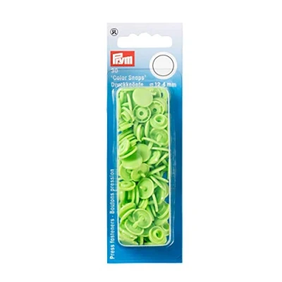 Image de Prym 1 393144 Boutons Pression sans Couture « Color Snaps », Rond, 12,4mm, Pomme, Plastic, Apple, 12,4 mm