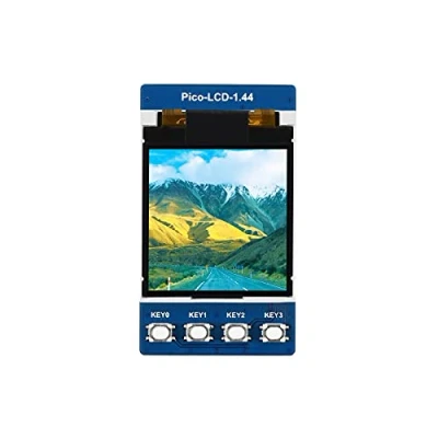Image de Waveshare 1.44inch LCD Display Module for Raspberry Pi Pico 65K RGB Colors 128x128 Pixels Embedded ST7735S Driver Using SPI Bus Comes with C/C++ and MicroPython Demo
