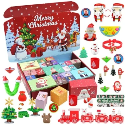 Image de ANNSMA Calendrier de l&#039;Avent Enfant 2024, Noël, 24 Jours Noel Avec Jouets,Cadeau Lavent 3 à 12 ans