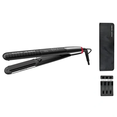 Image de Rowenta x KARL LAGERFELD K/Pro Stylist Lisseur, Peigne professionnel intégré, Fonction ionique pour des cheveux doux et brillants, Tous types de cheveux, 8 réglages température, Écran LCD SF467LF0