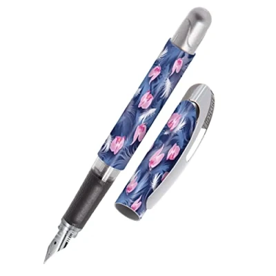 Image de ONLINE stylo à encre College Floating│ plume ergonomique pour l&#039;école │ moyenne, partie soft grip cartouches d&#039;encre standard rechargeable │idéal enfants