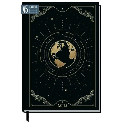 Image de carnet de notes A5 quadrillé [New Adventures] 124 pages, 62 feuilles Idéal comme journal intime, d&#039;idées, d&#039;écriture Respectueux du climat et durable