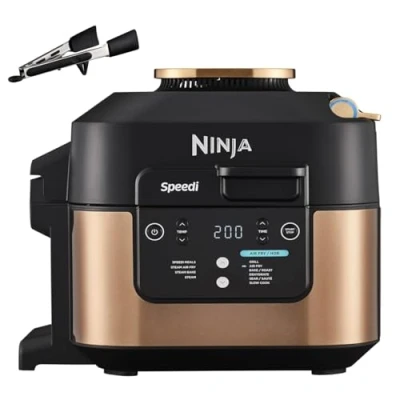 Image de Ninja Speedi 10 en 1 Cuiseur rapide, air Fryer, Friteuse à et Multicuiseur, 5.7L, Repas pour 4 15 minutes, Vapeur, Gril, Cuire au four, Rôtir, Saisir, Mijoter plus, Noir Cuivre ON400EUCP