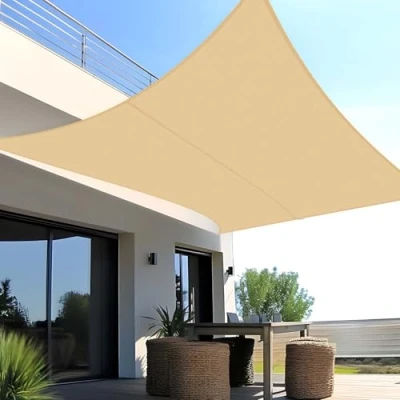 Image de SUNNY GUARD Voile d&#039;ombrage Rectangulaire 2.5x3.5m Imperméable Toile Ombrage UV Protection pour Patio Jardin, Terrasse,Extérieur, Balcon,Sable