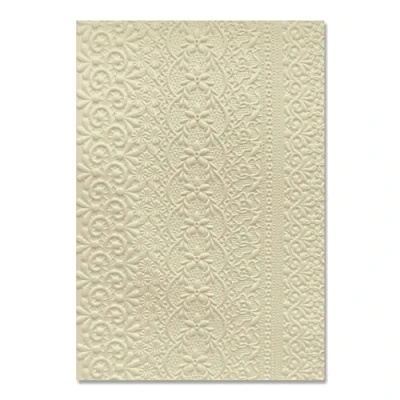 Image de Sizzix Embossing Folder Lace by Eileen Hull Classeur de gaufrage 3D Dentelle, Gris, Set 6 Pièces