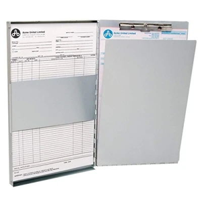 Image de Westcott E 17004 00 Porte document en aluminium Format A4 Avec planchette à pince Ouverture latérale