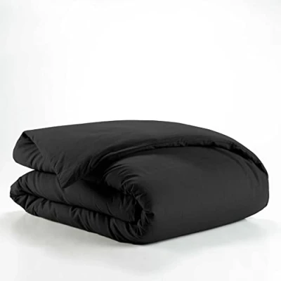 Image de douceur d&#039;intérieur, Housse de Couette (140 x 200 cm) Lina Noir, 100% Coton