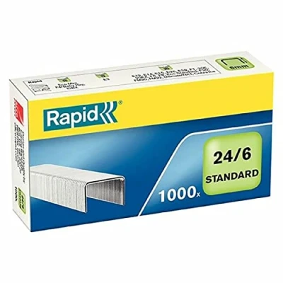 Image de Rapid 24855600 Boîte de 1000 Agrafes 24/6 mm Galva