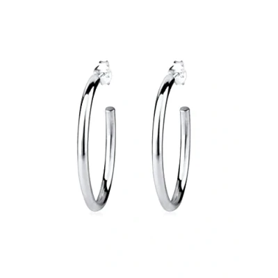 Image de Elli Hoops Basic Boucles d&#039;oreilles, Femme, Taille: One Size, Silberfarben