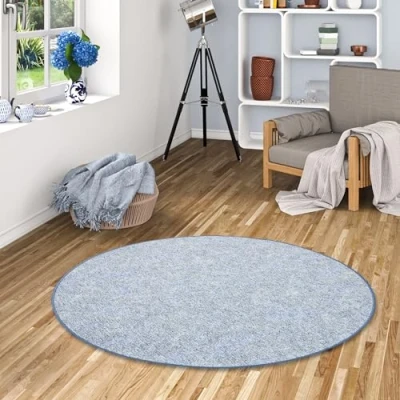 Image de Snapstyle Memory Tapis à Boucles Rond Bleu Moucheté 4 Tailles