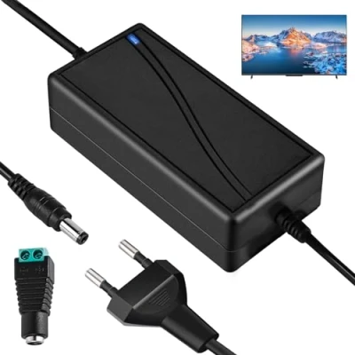Image de transformateur LED adaptateur d&#039;alimentation 12 V 5 A : bande AC 100 240 V, prise UE, alimentation universel 5,5 x 2,5 mm, enfichable