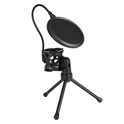 Image de Annadue Portable Microphone de Support Bureau Micro, Filtre Studio d&#039;enregistrement Audio pour Le Diffusion