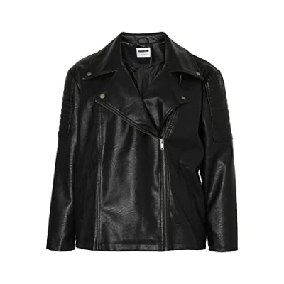 Image de Noisy May Curve Nmrubina Jacket Veste en similicuir, Femme, Taille: 50, Black