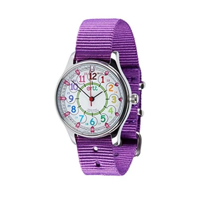 Image de EasyRead Time Teacher Montre étanche Enfant Apprendre à lire l&#039;heure Apprentissage Heure Garçons Et Filles 2 Étapes D&#039;enseignement Visage 12 24h Cadran facile