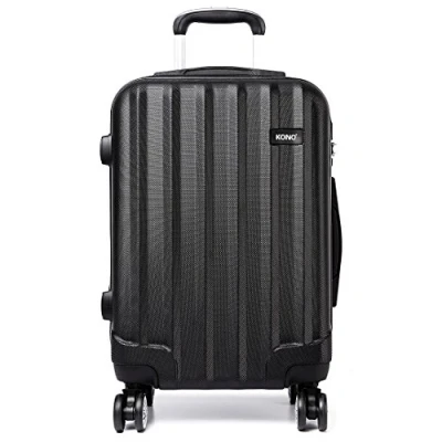 Image de Kono Bagage Cabine 56 cm à Main ABS Valise Rigide Léger avec 4 Roues 40L (Noir)