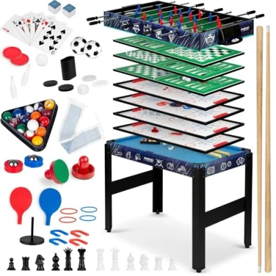 Image de Table multi jeux 12 en 1 106x59x90 cm NS 801 noir