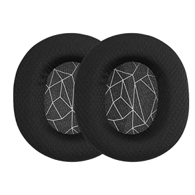 Image de kwmobile 2X Coussinet Compatible avec SteelSeries Arctis 3 / 5 7 9 9X Coussinets en Mousse pour Casque Audio Noir Blanc