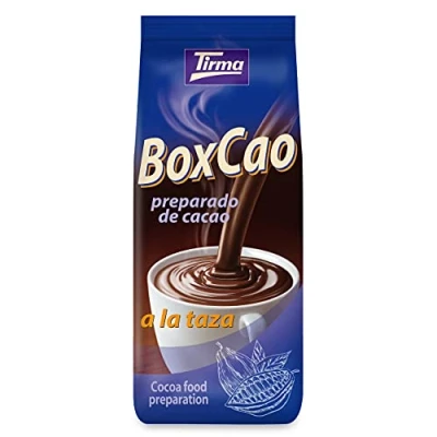 Image de Tirma BoxCao Chocolat en Tasse 400g Cacao Espagnol Vegan et Végétarien Idéal pour Churros Sans OGM Gluten Chaud Petit déjeuner Goûter Canaries
