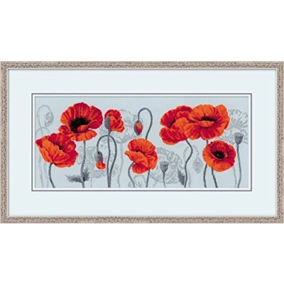 Image de RIOLIS Kit Point de Croix Coquelicots Multicolore