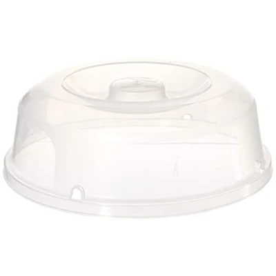 Image de CURVER Couvre Assiette Micro Ondes Cloche Plat 27x27x8,9 cm Transparent
