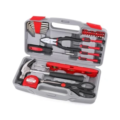 Image de Hi Spec Malette Outils 39 Pièces Boite à Complete avec Tournevis, Marteau, Pince et Niveau pour Bricolage Dépannage