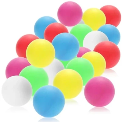 Image de com four® balles de Tennis Table 24x, colorées Taille Standard, Jeu pour ping Pong et bière Pong, d&#039;entraînement 40 mm (Multicolore)