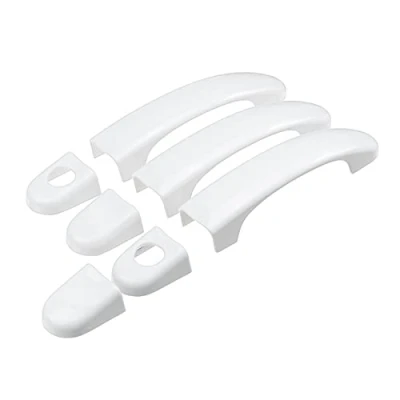Image de Coque de poignée Porte Voiture Blanc pour VW Transporter T5 T6 Caddy Accessoires 6 7 8 Pièces/Ensemble 4 Couvre Garniture Autocollant