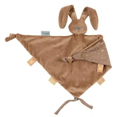 Image de Nattou Grand Doudou Lapin, Compagnon de Route dès la Naissance, 65 x 40 cm, Brille dans Le Noir, Polyester/Jersey Coton, Lapidou, Brun