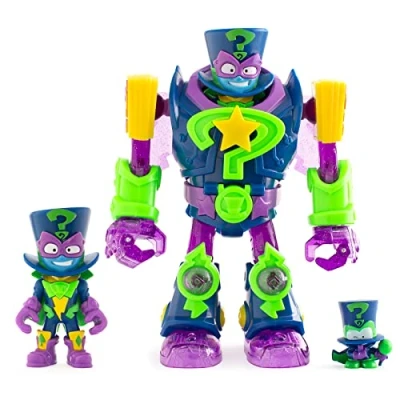 Image de SUPERTHINGS Enigma Superbot Articulated Hero Robot with Combat Accessories, 1 Exclusive Kazoom Kid and SuperThing