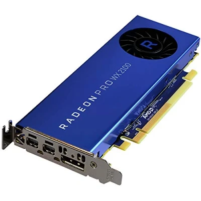 Image de AMD Radeon Pro WX2100, Carte Graphique Professionnelle, Workstation, 2 Go GDDR6, Rendu 3D, PCI Express x16, 35W TDP, 2X Mini DP &amp; 1x DP, Compatible 5K